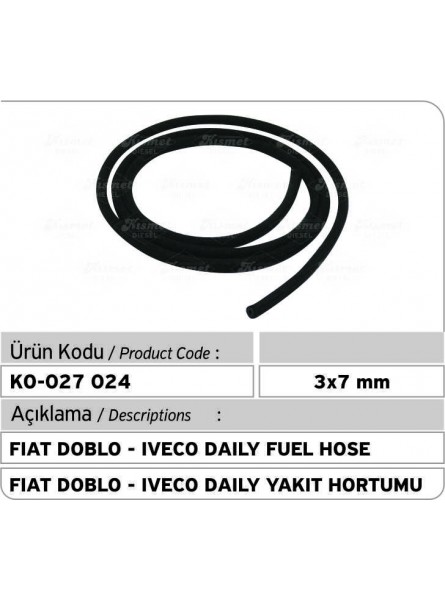 3x7 мм топливный шланг Fiat Doblo-Iveco Daily